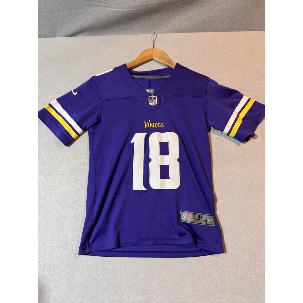Nike NFL Minnesota Vikings Jefferson #18 NFL Stitched Jersey Size Youth Medium